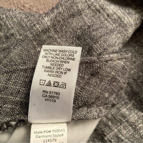 Gray Linen Shorts - Picture 6 of 9